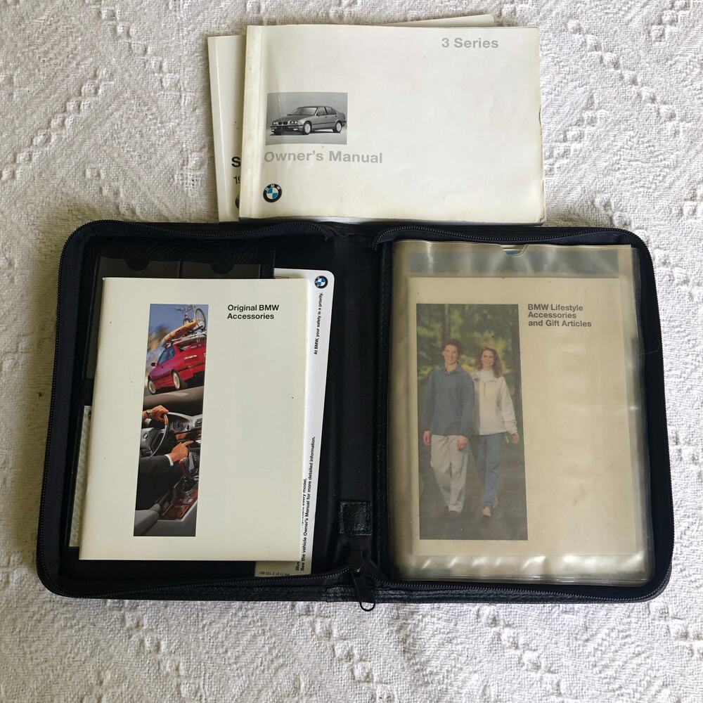 1997 BMW 3 Series Owners Manual Original with Leather Case and Extras OEM